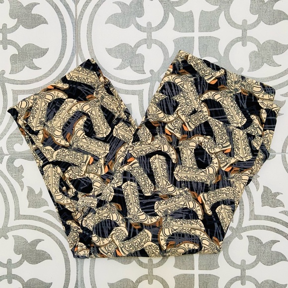 One Size LuLaRow Cowboy Boot Leggings - Picture 2 of 3